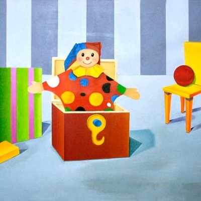 Spielzeug - Öl auf Leinwand - Ausschnitt